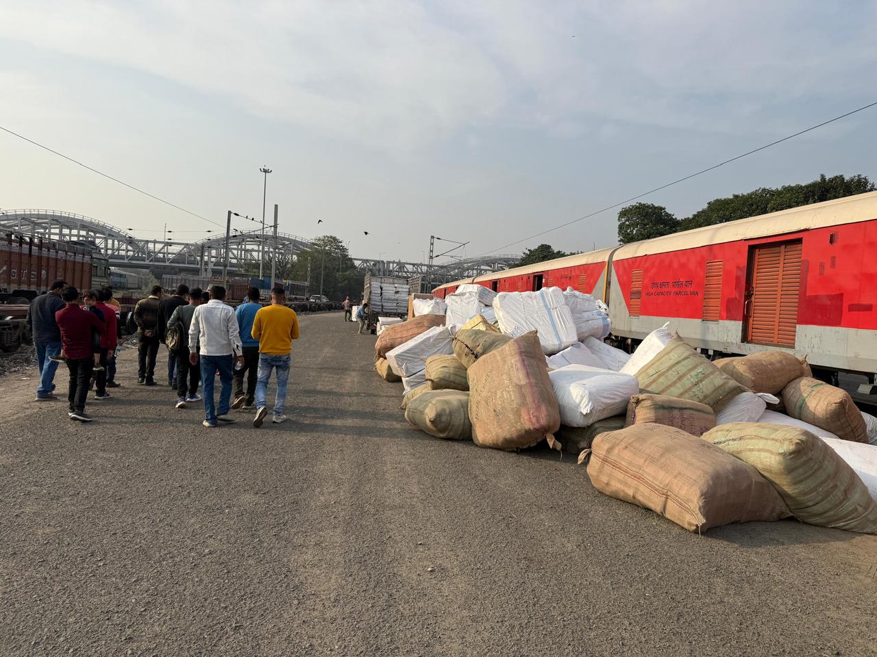 Goods and parcels ready for logistics movement